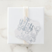 Zilveren of goudfolie  kroonluchter Floral Bedankjes Labels (Met doos)