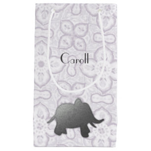 zilveren olifant - wit - cadeautas tas