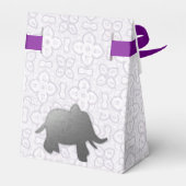 Zilveren olifant - witte gunst doos bedankdoosjes (Achterkant)