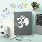 Zilveren Om Sticker (iPad Cover)