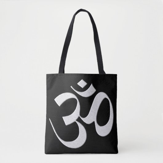 Zilveren Om Tote Bag (Voorkant)
