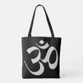 Zilveren Om Tote Bag (Achterkant)