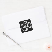 Zilveren Om Vierkante Sticker (Envelop)