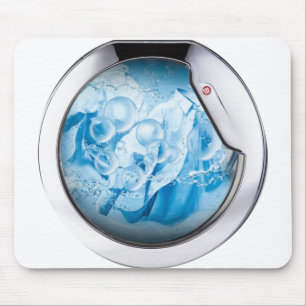 zilveren omhulde wasmachine, geanimeerd muismat