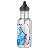 zilveren omhulde wasmachine, geanimeerd waterfles (Rechts)