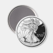 zilveren ons magneet (Voorkant / Achterkant)