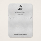 Zilveren oorringen, sieraden, fotokaart visitekaartje (Voorkant)