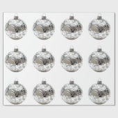 Zilveren Ornamenten op wit inpakpapier (Vlak)