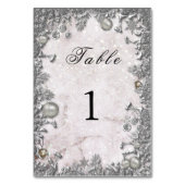 Zilveren Ornamenten Sparkling Snow Winter Bruiloft Kaart (Voorkant)