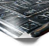 zilveren orthodoxe decoratie voor religieuze boeke foto afdruk (Hoek)