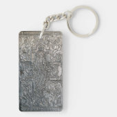 zilveren orthodoxe decoratie voor religieuze boeke sleutelhanger (achterkant)
