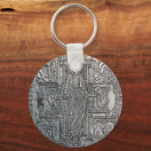 zilveren orthodoxe decoratie voor religieuze boeke sleutelhanger (Voorkant)