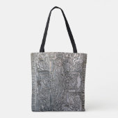 zilveren orthodoxe decoratie voor religieuze boeke tote bag (Achterkant)