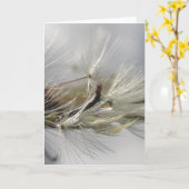 Zilveren Paardenbloem Poof Shimmers in Sun Kaart (Gele Bloem)