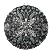 Zilveren Paarse Decoratieve Dartboard Dartbord (Voorkant)