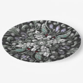 Zilveren Paarse Decoratieve Papier Bord (Gekanteld)