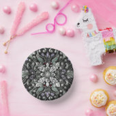 Zilveren Paarse decoratieve papieren schalen Papieren Kommen (Feest)