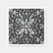 Zilveren paarse decoratieve servetten (Voorkant)