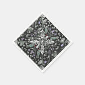 Zilveren paarse decoratieve servetten (Hoek)