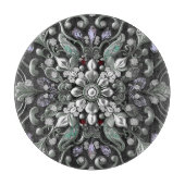 Zilveren Paarse decoratieve snijplank (Voorkant)