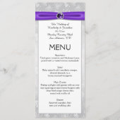 Zilveren Paarse Edelstenen Lintjes Ster Barst Menu (Voorkant)