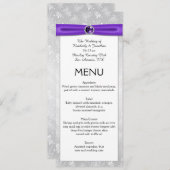 Zilveren Paarse Edelstenen Lintjes Ster Barst Menu (Voorkant / Achterkant)