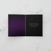 Zilveren & Paarse Gotische bedankkaart (Binnen)