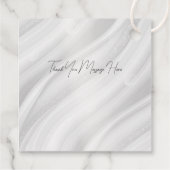 Zilveren Paarse Jurk Prinses Quinceañera Bedankjes Labels (Achterkant)