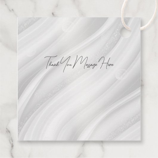 Zilveren Paarse Jurk Prinses Quinceañera Bedankjes Labels (Achterkant)