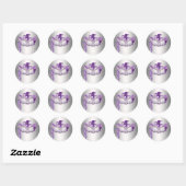 Zilveren Paarse Maskerade Feest Stickers (Vel)