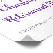 Zilveren Paarse Pensioenfeest 8.5x11 Poster (Hoek)