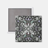 Zilveren Paarse Siermagneet Magneet (Voorkant / Achterkant)