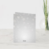 Zilveren paarse sneeuwvlokken winterbruiloft Dank  Bedankkaart (Achterkant)