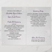 zilveren paarse sneeuwvlokken wintertrouwprogramma (Achterkant)