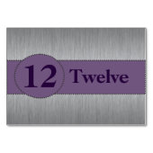 Zilveren & Paarse Tafel Kaart Sjabloon (Voorkant)