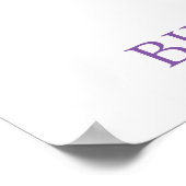 Zilveren Paarse Verjaardagsfeestje Custom 20x30 Fo Poster (Hoek)