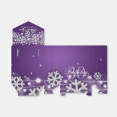 Zilveren Paarse Winter 30e Verjaardag Bedankt Bedankdoosjes (Uitgevouwen)