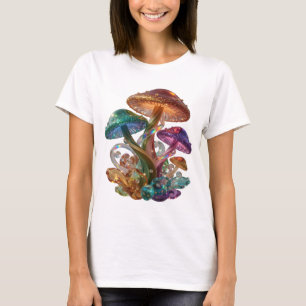 Zilveren Paddenstoelen van Wijsheid Artistiek Moti T-shirt
