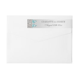 Zilveren pailletten Blauwgroen Blauwe Boog en Diam