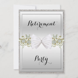 Zilveren pailletten, Bloemen Pareltjes & Bow Pensi Kaart