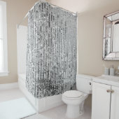 Zilveren pailletten, glamour naadloze achtergrond. douchegordijn (In situ)