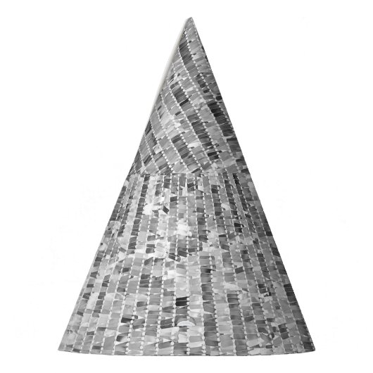 Zilveren pailletten, glamour naadloze achtergrond. feesthoedjes (Links)