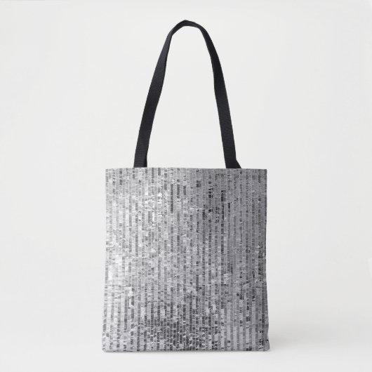 Zilveren pailletten, glamour naadloze achtergrond. tote bag (Voorkant)