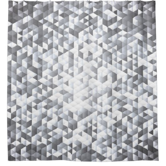 Zilveren pailletten: Glinsterende Mozaïek Achtergr Douchegordijn (Voorkant)