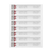 Zilveren pailletten rode boog bruiloft wraparound (Vel)