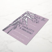 Zilveren palmbomen strand bruiloft folie uitnodiging (Gedraaid)