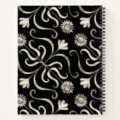 Zilveren Parel Bloem Damast Zonnebloem Klasseerbaa Notitieboek (Achterkant)