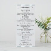 Zilveren Parel/Zilver - Monogram & Dank U Menu (Staand voorkant)