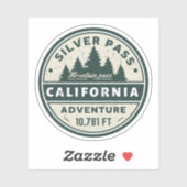 Zilveren pas, Californië wandelpaden Sticker (Vel)