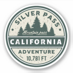 Zilveren pas, Californië wandelpaden Sticker